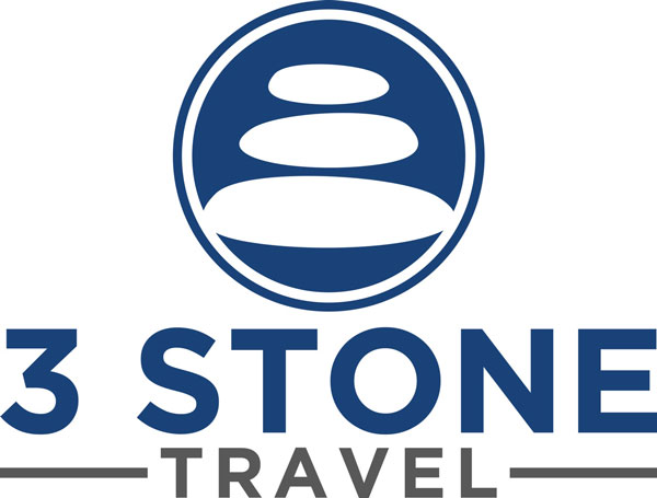 Hotel 3 stone travel logo